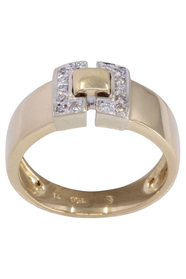 BAGUE MODERNE DIAMANTS — vue 1