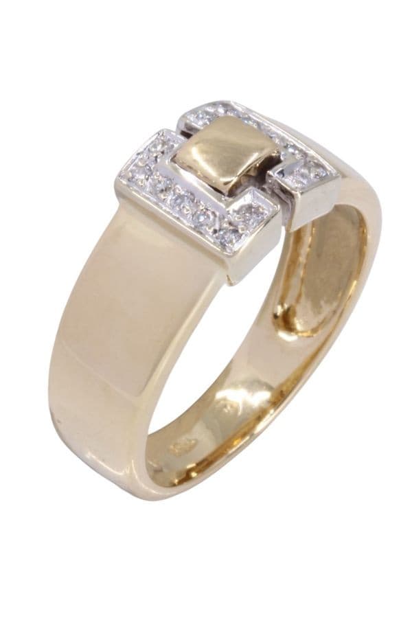 BAGUE MODERNE DIAMANTS — vue 3