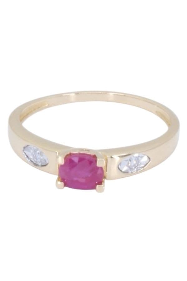 BAGUE MODERNE RUBIS ET DIAMANTS — vue 5