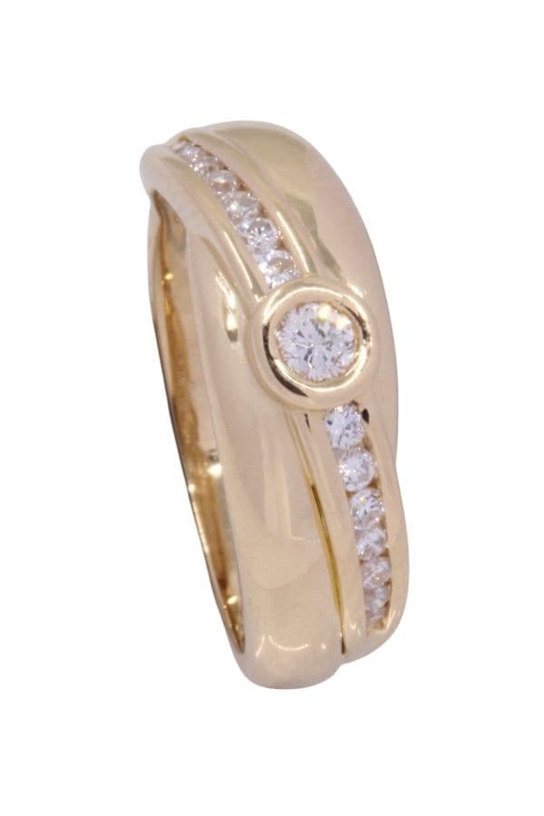 BAGUE MODERNE DIAMANTS — vue 4