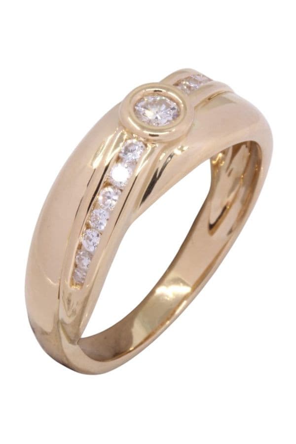BAGUE MODERNE DIAMANTS — vue 3