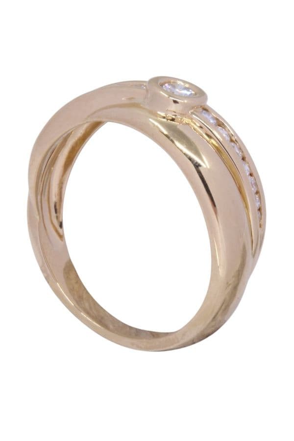 BAGUE MODERNE DIAMANTS — vue 5