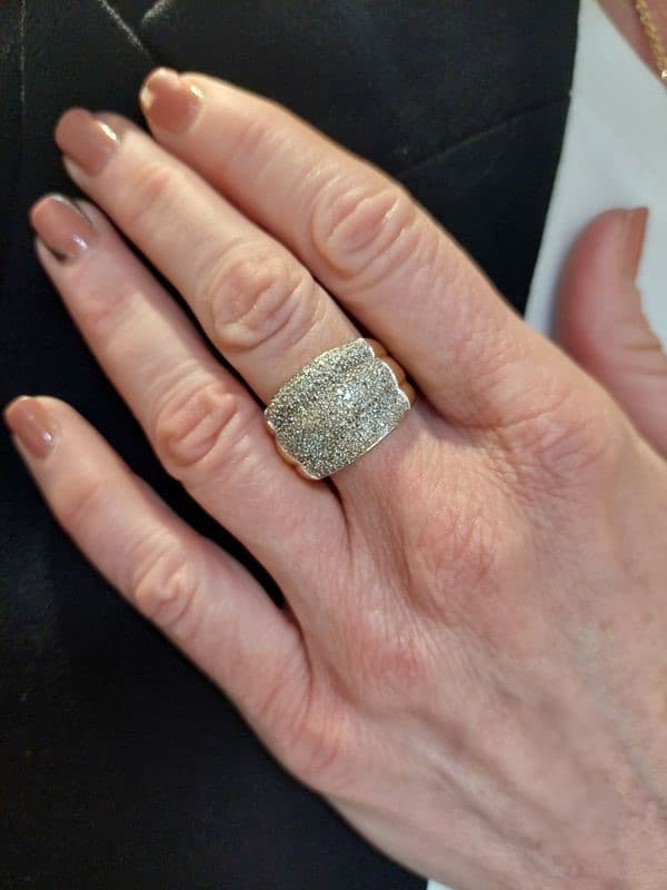 BAGUE PAVAGE DIAMANTS — vue 2