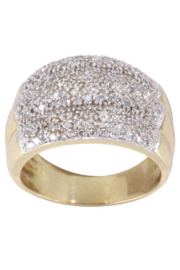 BAGUE PAVAGE DIAMANTS — vue 1