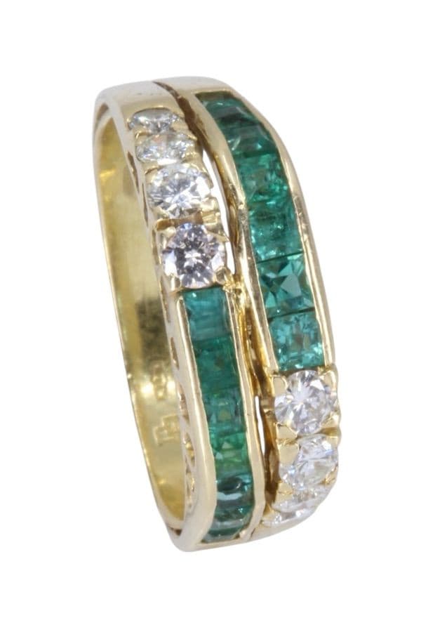 BAGUE ÉMERAUDES ET DIAMANTS — vue 4
