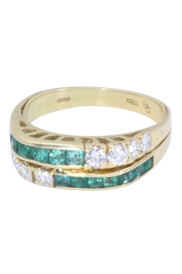 BAGUE ÉMERAUDES ET DIAMANTS — vue 6