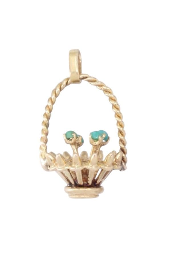 PENDENTIF PANIER DE FLEURS — vue 1