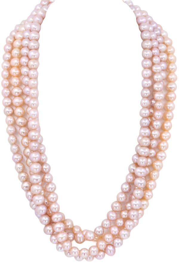 COLLIER DE PERLES 4 RANGS — vue 1