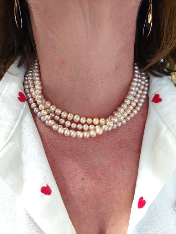 COLLIER DE PERLES 4 RANGS — vue 2