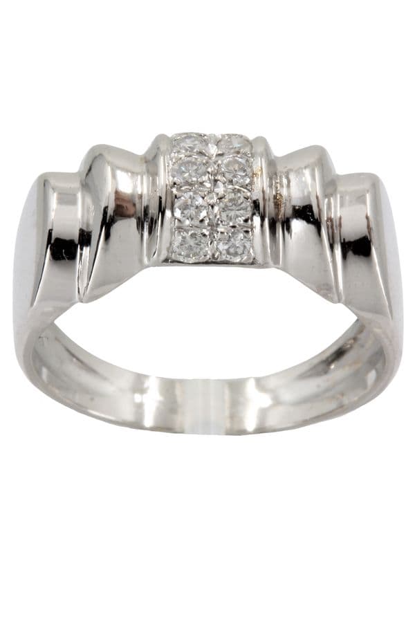 BAGUE DIAMANTS STYLE TANK — vue 1