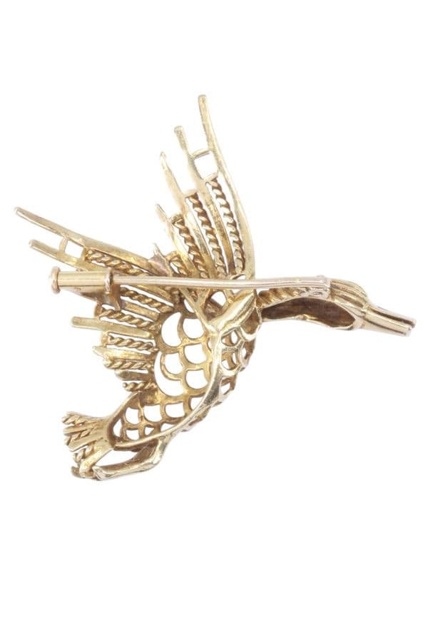 BROCHE CANARD EN VOL DIAMANT — vue 3