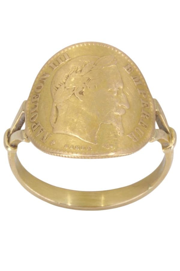 BAGUE 10 FRANCS TUILÉE NAPOLÉON III — vue 1