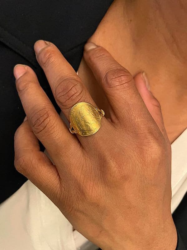 BAGUE 10 FRANCS TUILÉE NAPOLÉON III — vue 2