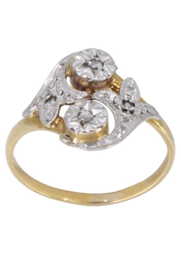 BAGUE DIAMANTS ART-NOUVEAU — vue 1