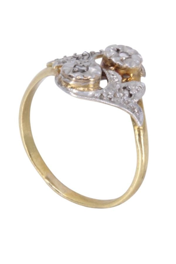 BAGUE DIAMANTS ART-NOUVEAU — vue 4