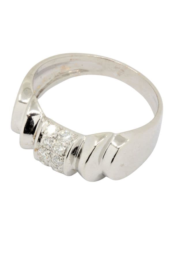 BAGUE DIAMANTS STYLE TANK — vue 2