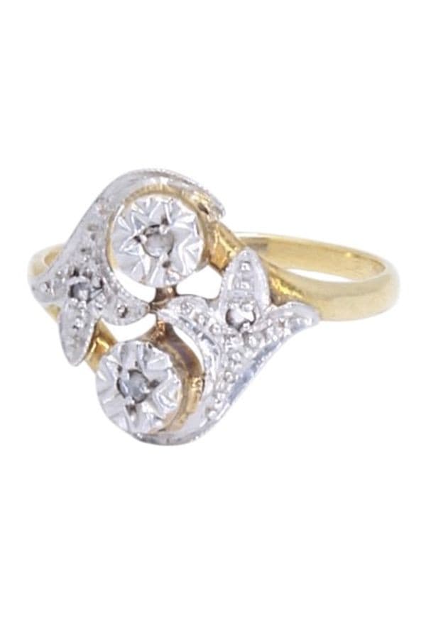 BAGUE DIAMANTS ART-NOUVEAU — vue 2