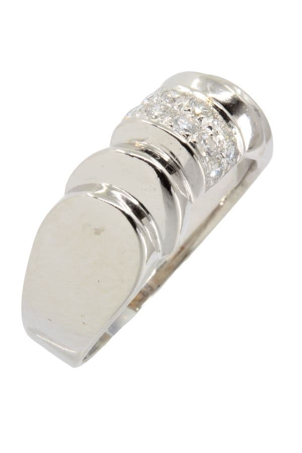 BAGUE DIAMANTS STYLE TANK — vue 3