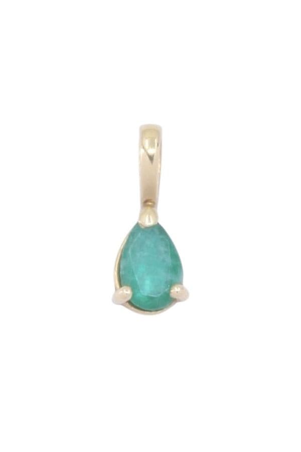 PENDENTIF GOUTTE ÉMERAUDE — vue 1