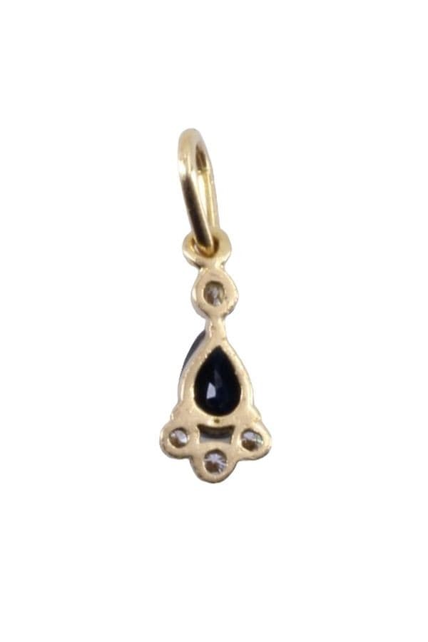 PENDENTIF MODERNE SAPHIR ET DIAMANTS — vue 3