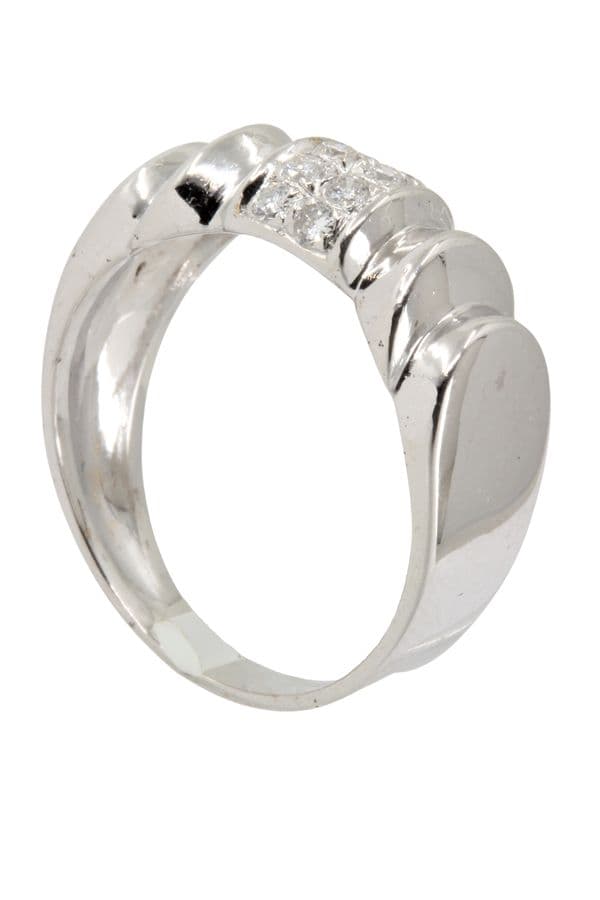 BAGUE DIAMANTS STYLE TANK — vue 4