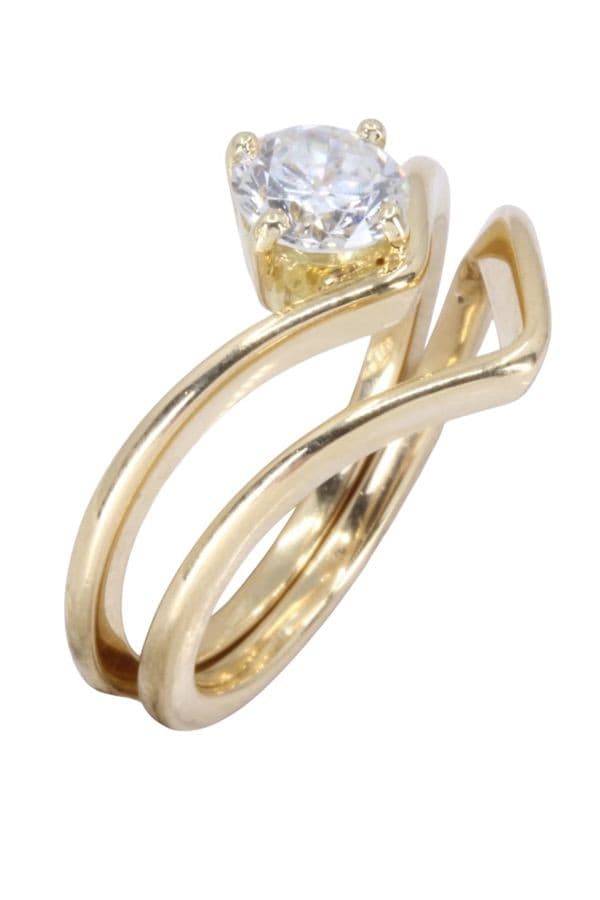 ALLIANCE + SOLITAIRE DIAMANT 0.60 CARAT — vue 4