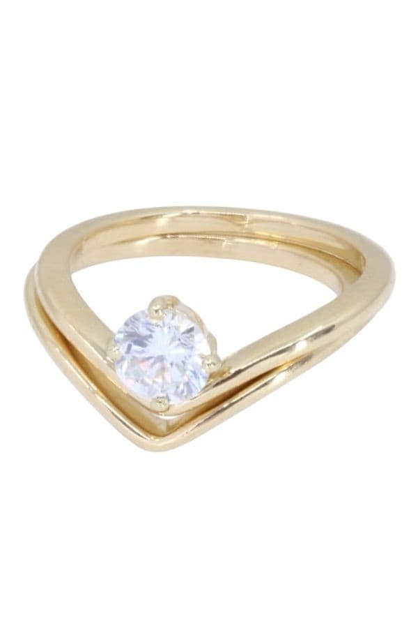 ALLIANCE + SOLITAIRE DIAMANT 0.60 CARAT — vue 3