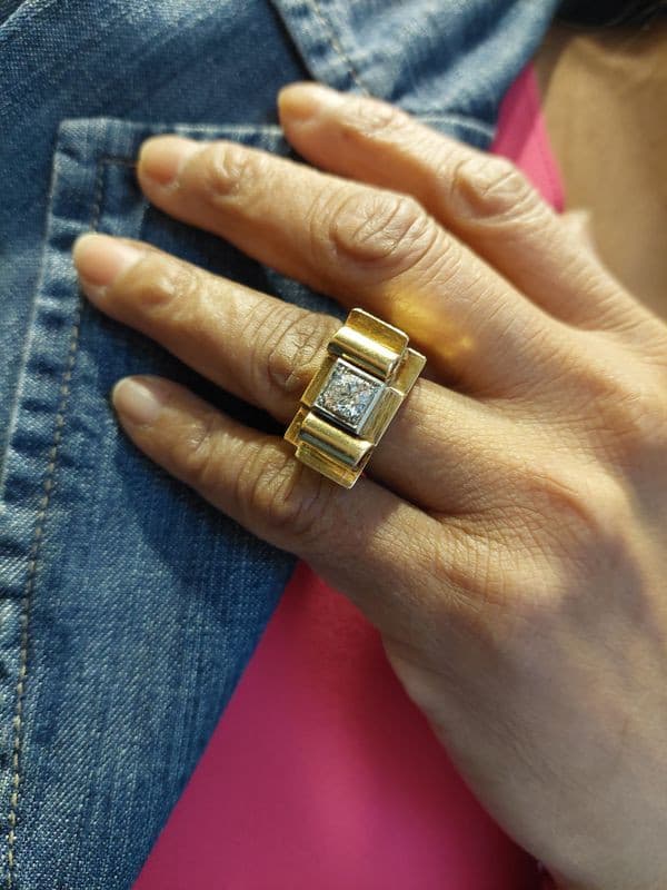 BAGUE TANK DIAMANT — vue 2