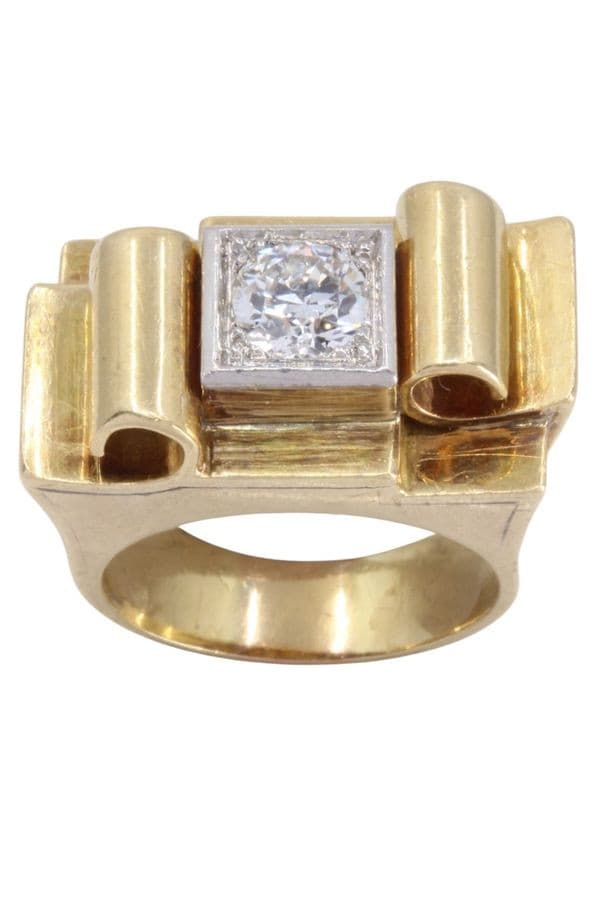 BAGUE TANK DIAMANT — vue 1