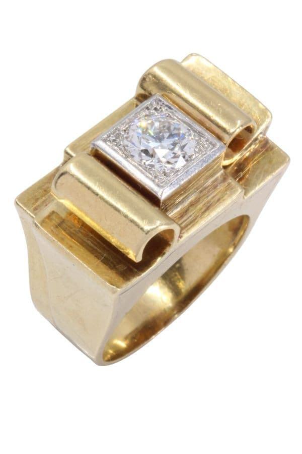 BAGUE TANK DIAMANT — vue 3