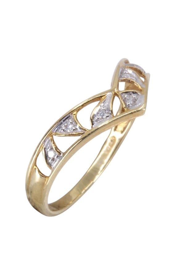 BAGUE DIAMANTS AJOURÉE — vue 3