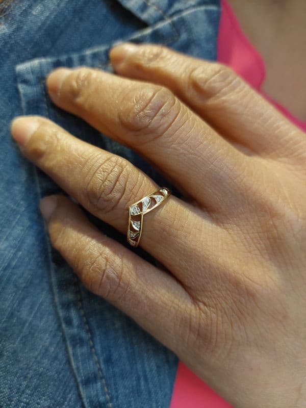 BAGUE DIAMANTS AJOURÉE — vue 2