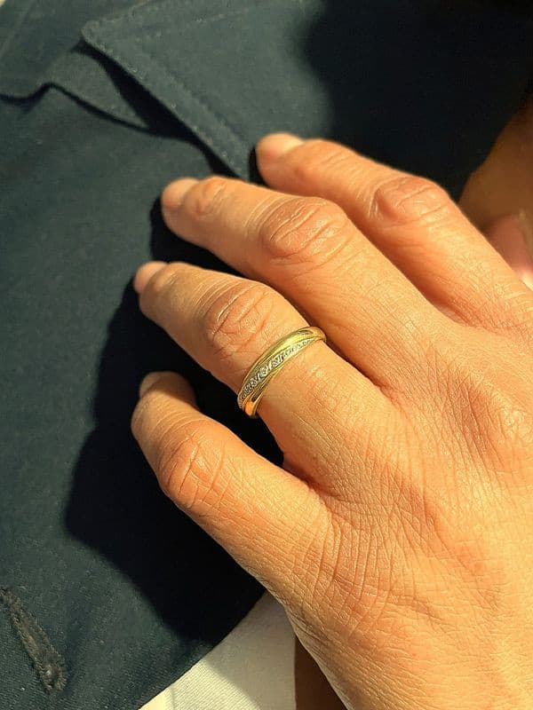 BAGUE ENTRELACÉE DIAMANTS — vue 2