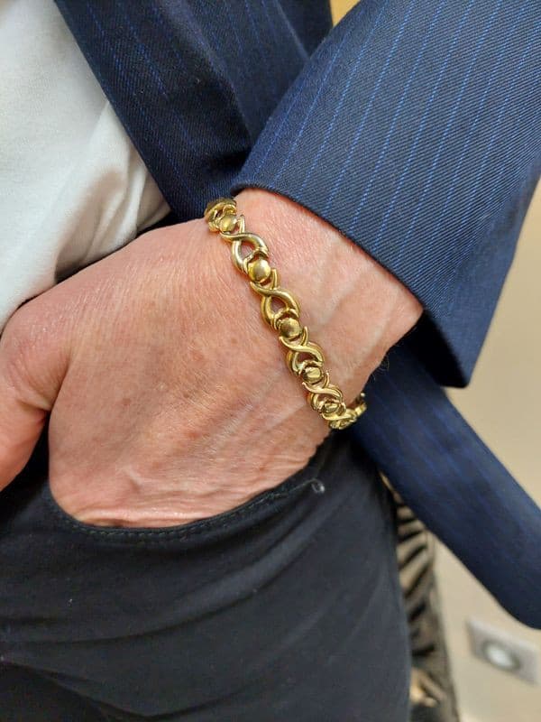 BRACELET MAILLE FANTAISIE 3 ORS — vue 2