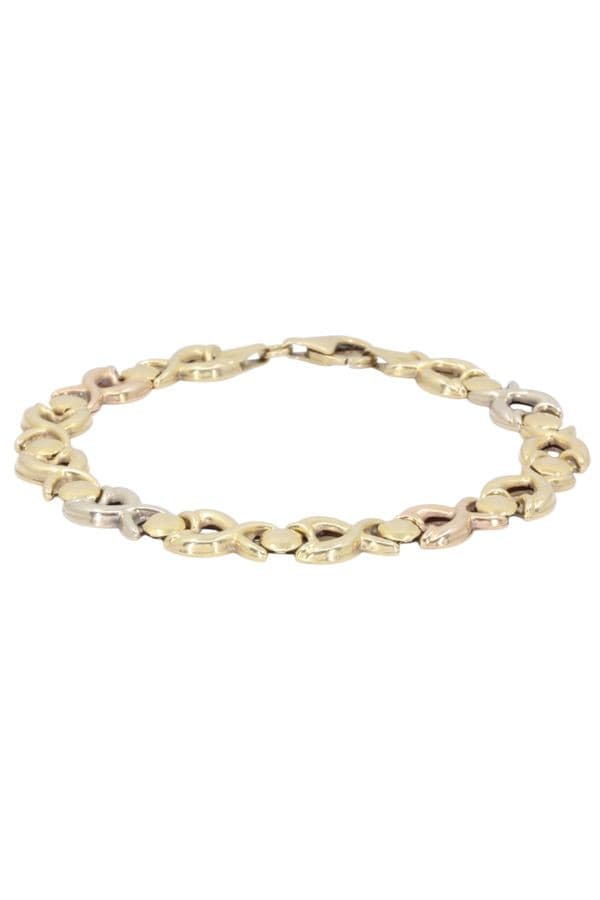 BRACELET MAILLE FANTAISIE 3 ORS — vue 1