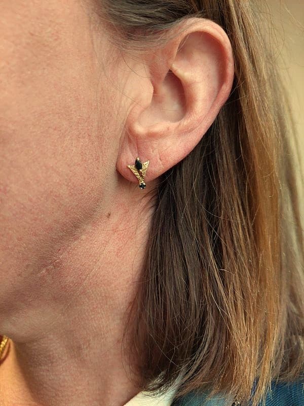 BOUCLES D'OREILLES SAPHIRS — vue 2