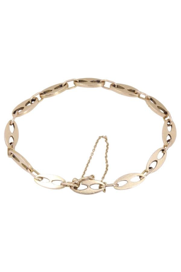BRACELET MAILLE GRAIN DE CAFÉ PLATE — vue 3