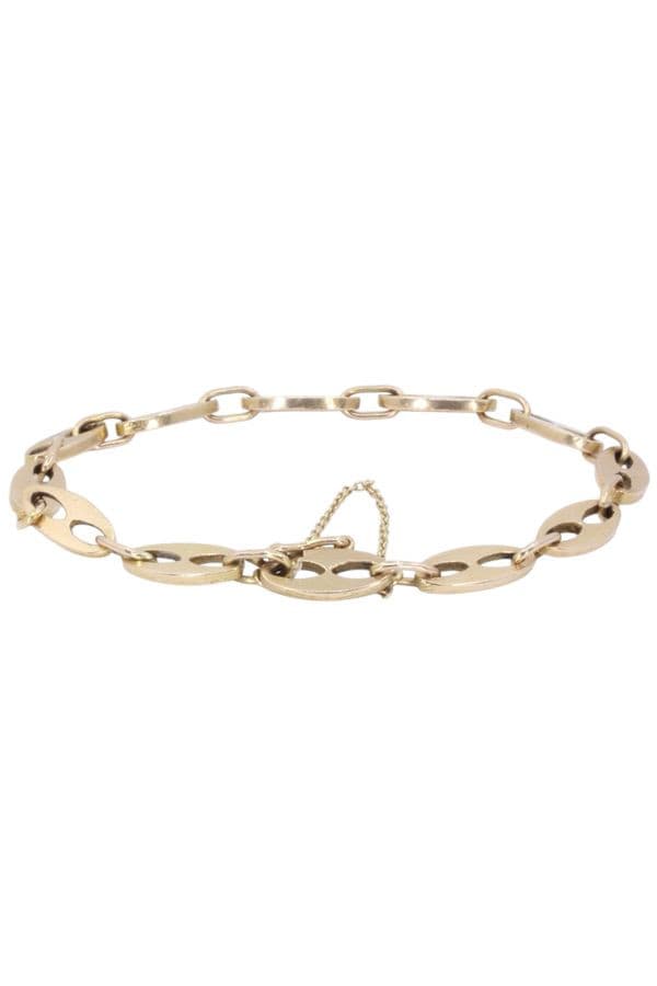 BRACELET MAILLE GRAIN DE CAFÉ PLATE — vue 1