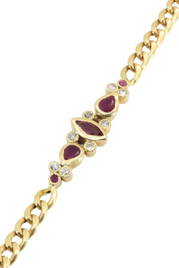 BRACELET MODERNE DIAMANTS ET RUBIS — vue 2