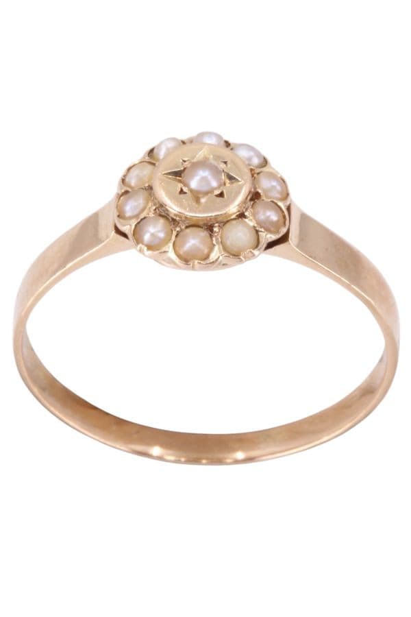 BAGUE PERLES NAPOLÉON III — vue 1