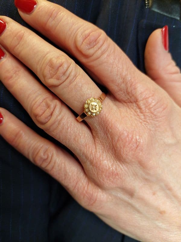 BAGUE PERLES NAPOLÉON III — vue 2