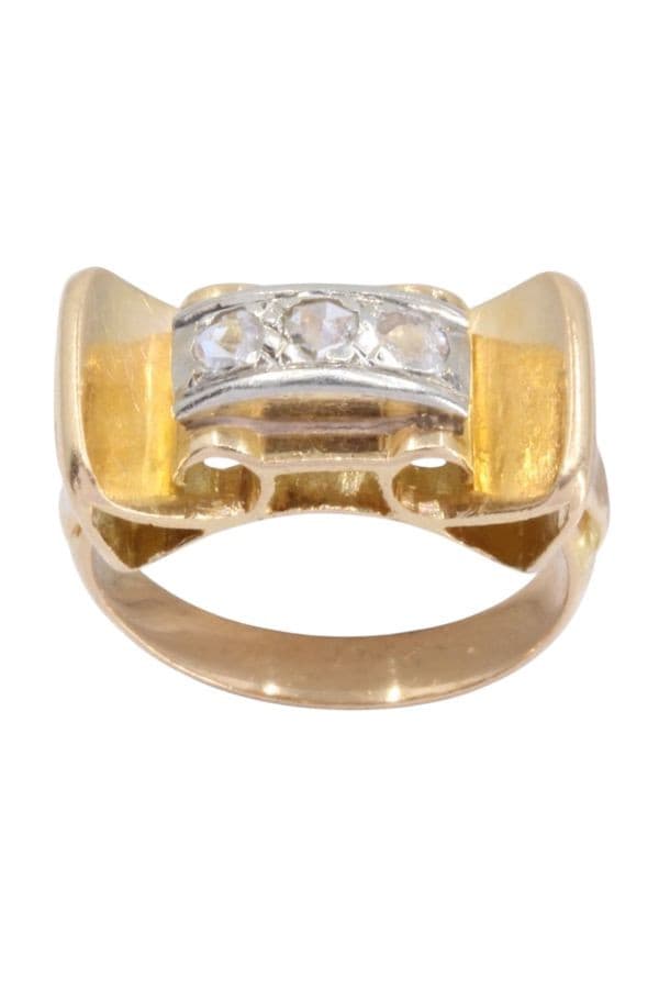 BAGUE DIAMANTS ANNÉES 40' — vue 1