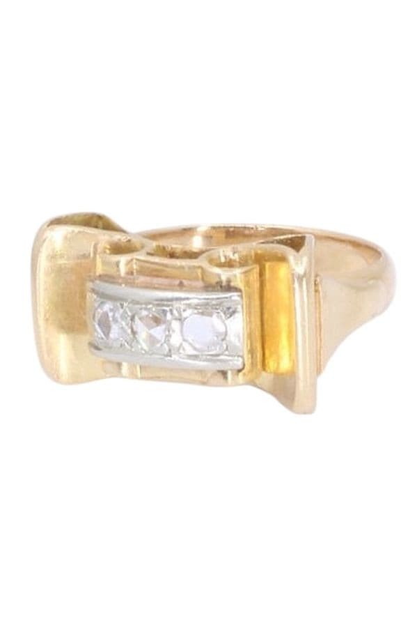 BAGUE DIAMANTS ANNÉES 40' — vue 2