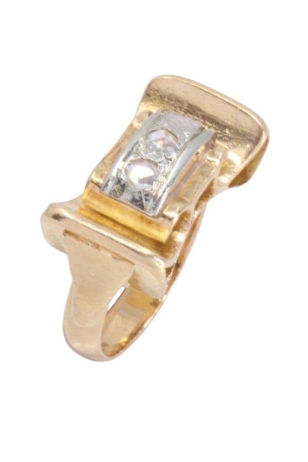 BAGUE DIAMANTS ANNÉES 40' — vue 3