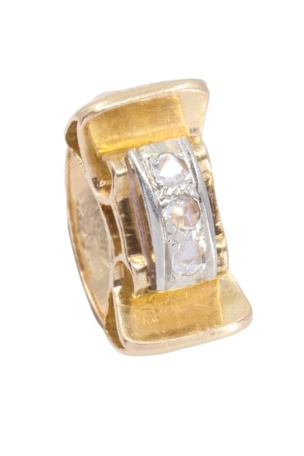 BAGUE DIAMANTS ANNÉES 40' — vue 4