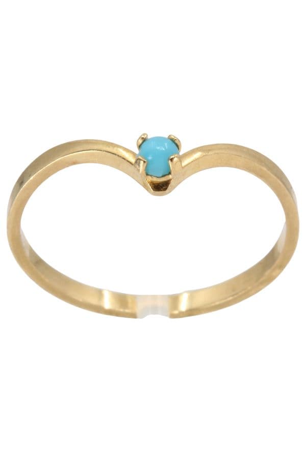 BAGUE MODERNE TURQUOISE — vue 1