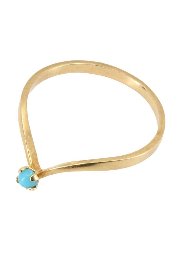 BAGUE MODERNE TURQUOISE — vue 2