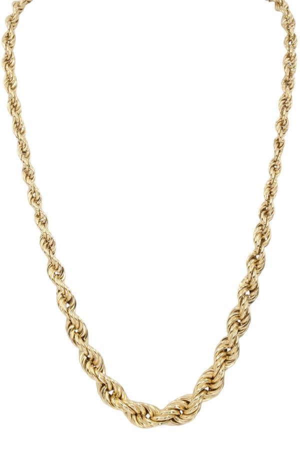 COLLIER MAILLE TORSADÉE EN CHUTE — vue 1