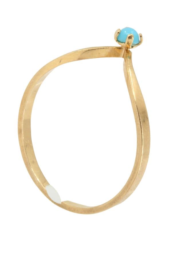 BAGUE MODERNE TURQUOISE — vue 4