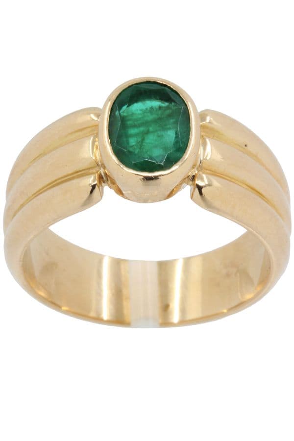 BAGUE MODERNE EMERAUDE — vue 1